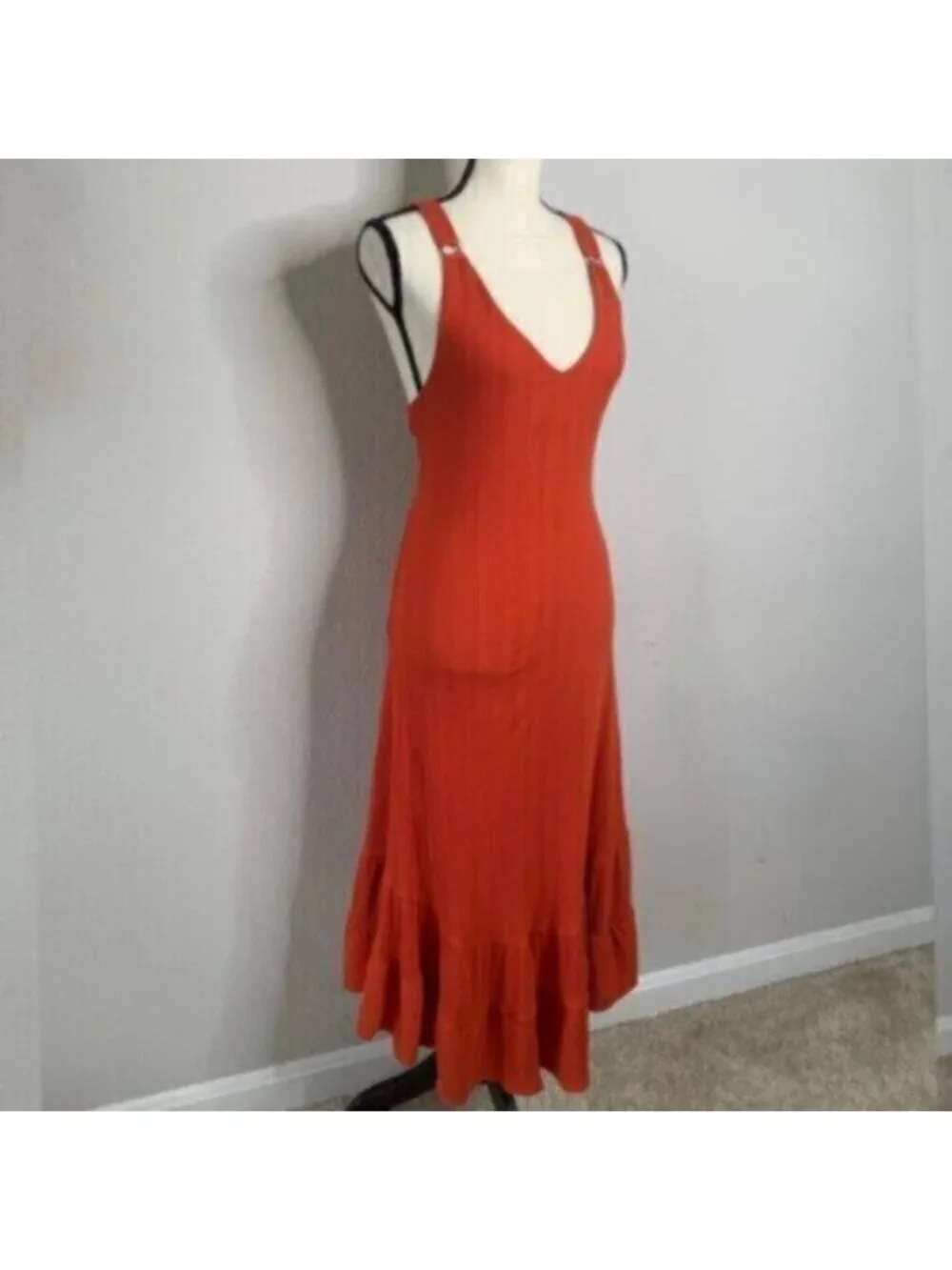 Free People Into You Orange Midi/Maxi Dress - Picture 5 of 14